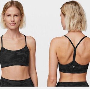 Lululemon athletic black camo workout sports bra 10